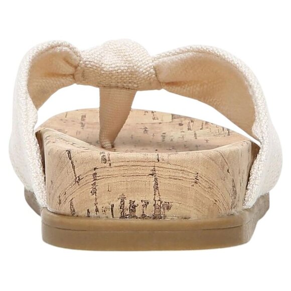 NEW Life Stride Womens Happy Slip-On Cork Thong Sandals Off-White/Cream Size 8.5 - Picture 4 of 12